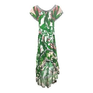 Flying Tomato Green Puff Sleeve Sundress S